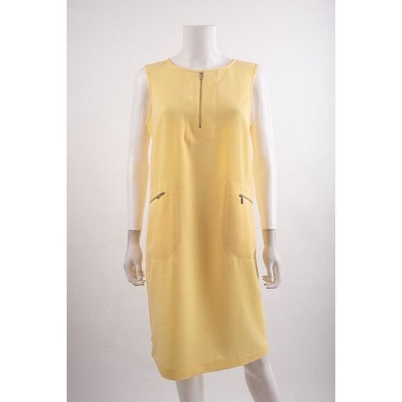 St. John Womens Sheath Dress Knee length Size 8 Primrose Yellow Sleeveless NWT
